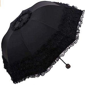 Foldable Travel Umbrella Compact UV Resistance Durable Waterproof Princess Lace